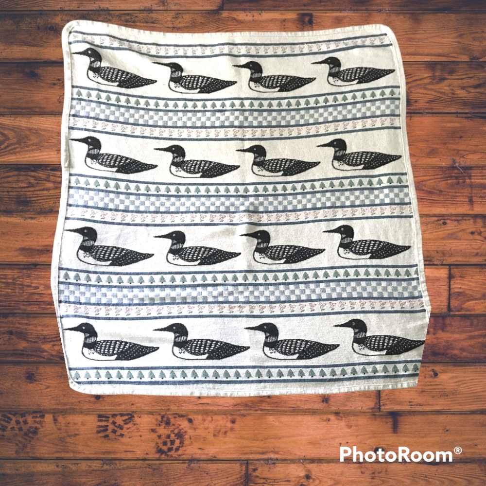 Vintage L.L. Bean reversible throw blanket, 100% cotton, perfect condition